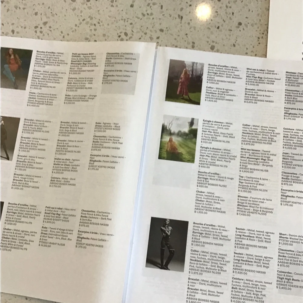 Chanel Fall 2022/23 Ready to Wear Newspaper with all collateral and pricing